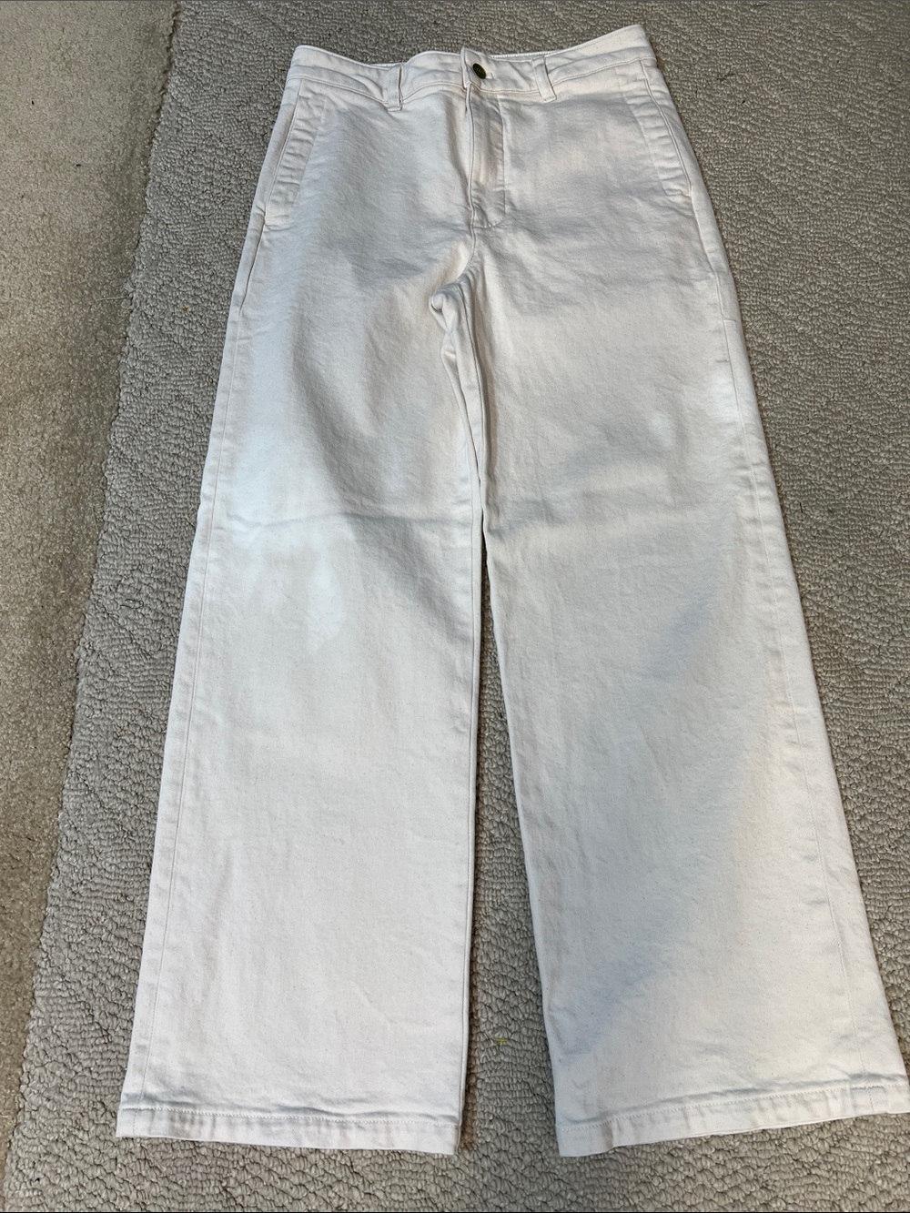 J.Crew cream High Rise Wide Leg Jeans Size 27
